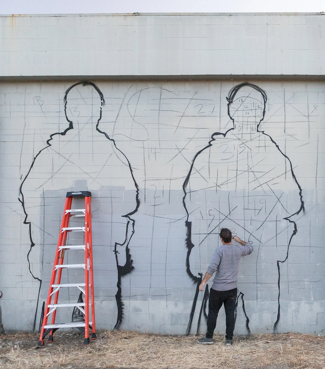 Artist Starting Mural Rad Napa