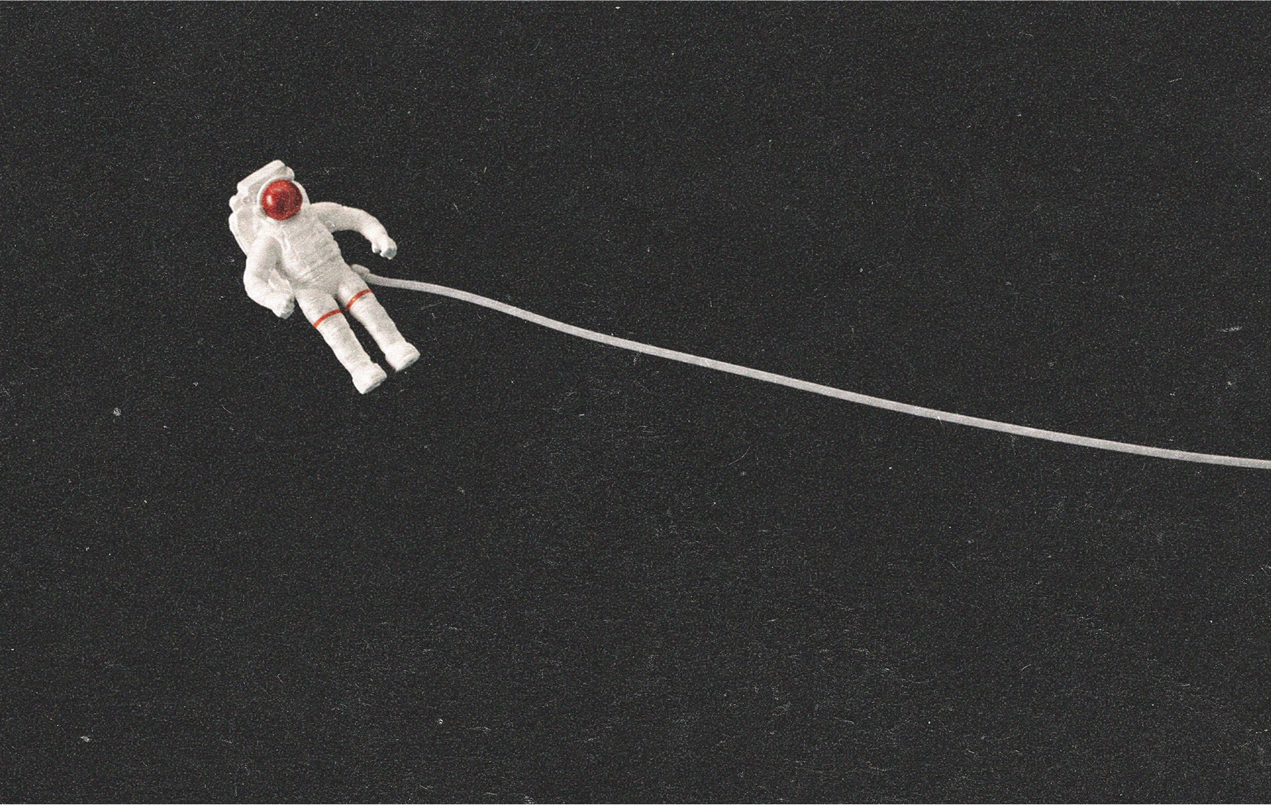 Astronaut Space Walk Tethered